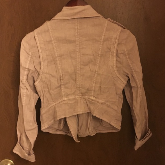 Free People Blush Linen Moto Jacket - Picture 5 of 8